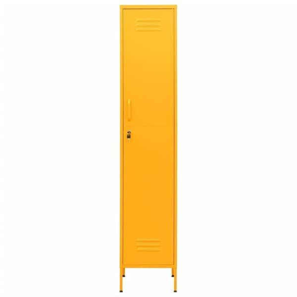 vidaXL Oppbevaringsskap sennepsgul 35x46x180 cm stål