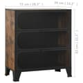 Miniatyrbillede 9 af 11: vidaXL opbevaringsskabe 2 stk. 72x36x82 cm metal og MDF rustikbrun