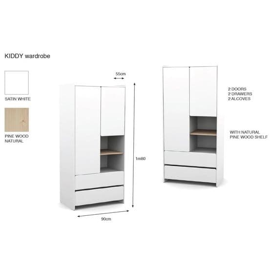 Garderobe - Kiddy - 2 døre