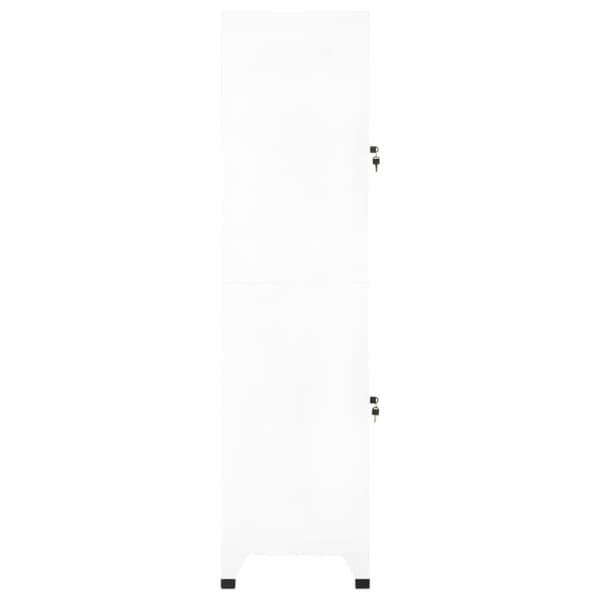 vidaXL Arkivskap hvit 38x45x180 cm stål