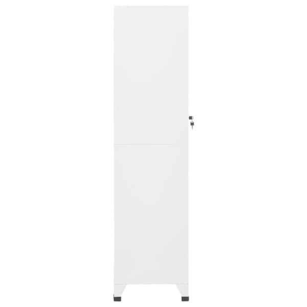 vidaXL Förvaringsskåp vit 38x45x180 cm stål