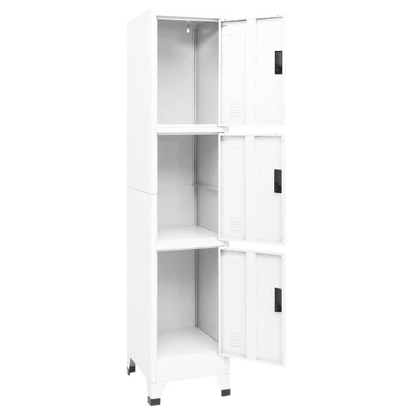 vidaXL skab 38x45x180 cm stål hvid