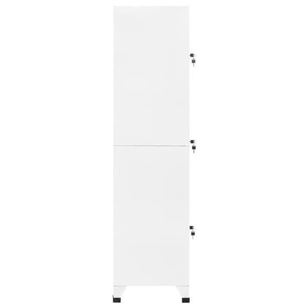 vidaXL skab 38x45x180 cm stål hvid
