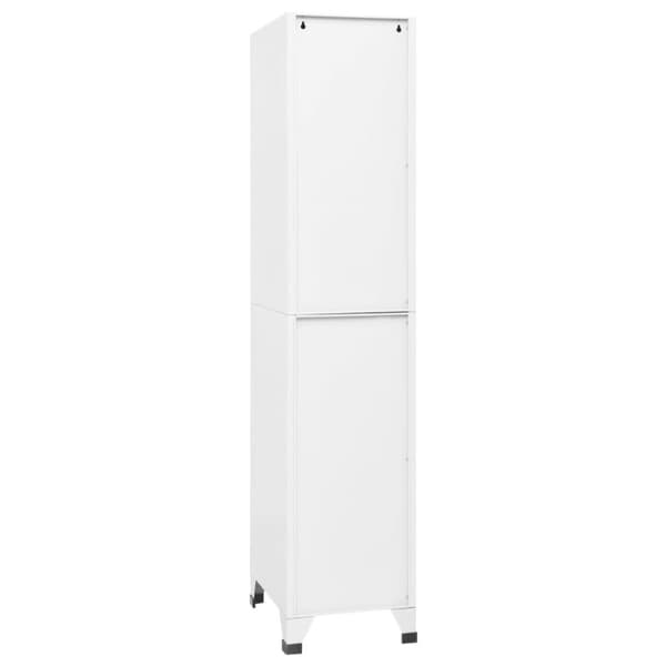 vidaXL skab 38x45x180 cm stål hvid