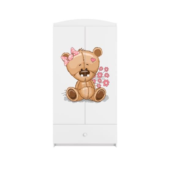 Garderob Babydreams Vit - Bear With Flowers
