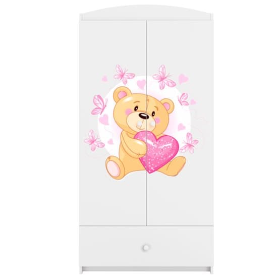 Garderob Babydreams Vit - Bear With Butterflies
