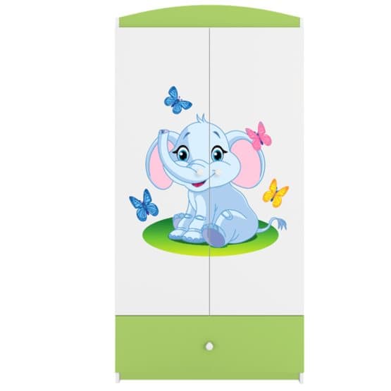 Vaatekaappi Babydreams Green - Elephant