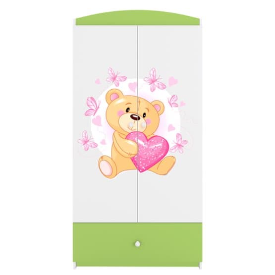 Garderob Babydreams Grön - Bear With Butterflies