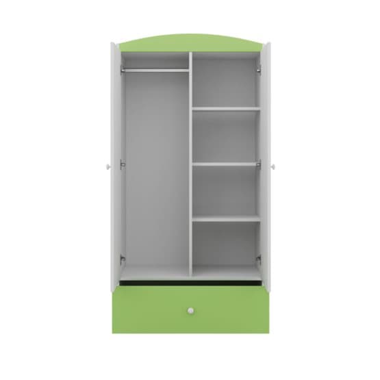 Garderobe Babydreams Grøn - Bjørn med blomster