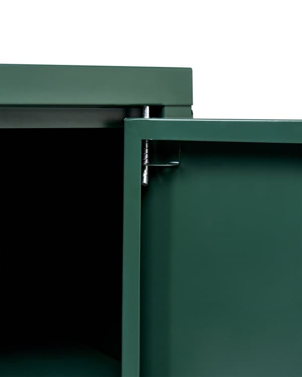 Sidobord med 2 Dörrar Grön Stål Hemmakontor Möbler Hyllor Benmössor Industriell Design