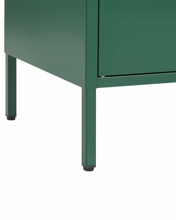 Sidobord med 2 Dörrar Grön Stål Hemmakontor Möbler Hyllor Benmössor Industriell Design