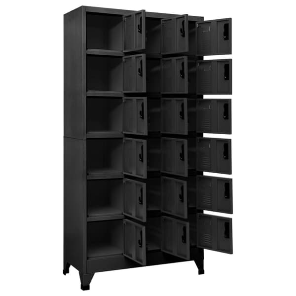 vidaXL Oppbevaringsskap antrasitt 90x40x180 cm stål