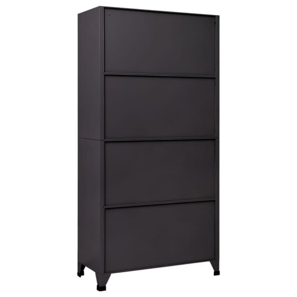 vidaXL Oppbevaringsskap antrasitt 90x40x180 cm stål