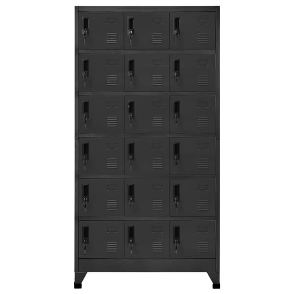 vidaXL Oppbevaringsskap antrasitt 90x40x180 cm stål