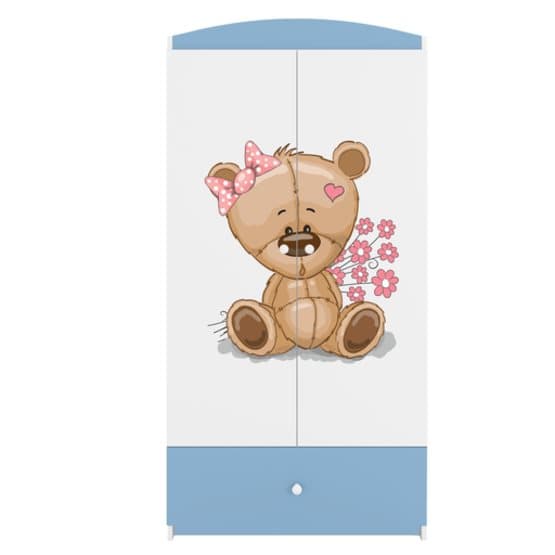 Garderob Babydreams Blå - Bear With Flowers