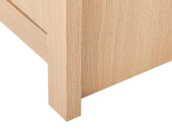 Senkki vaalea puu 140 x 80 x 40 cm lastulevy metalli 2 ovea 3 laatikkoa retro perinteinen