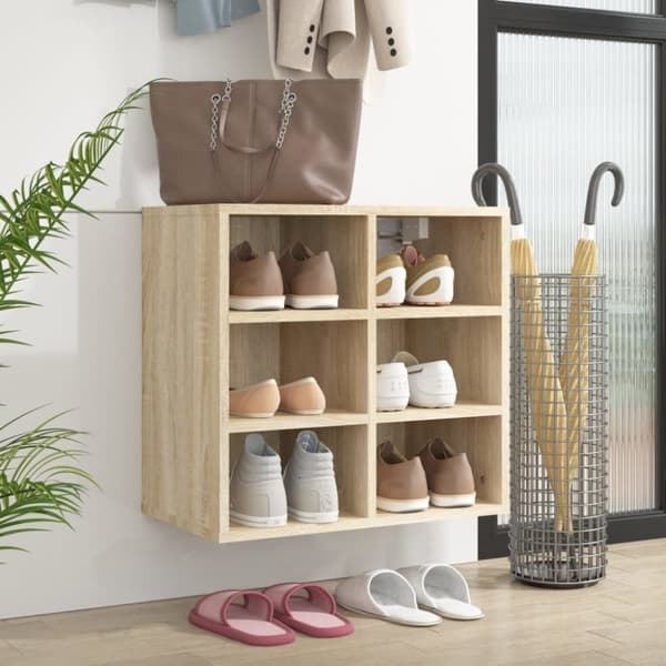 vidaXL Skoskap sonoma eik 52,5x30x50 cm