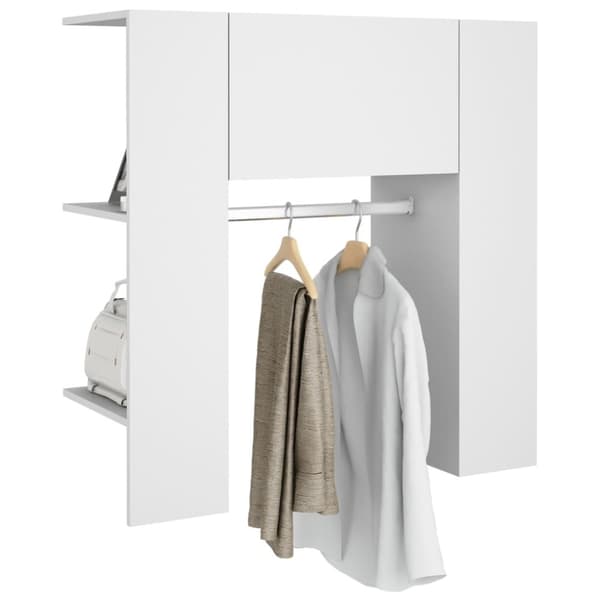 vidaXL Gangskap hvit 97,5x37x99 cm konstruert tre