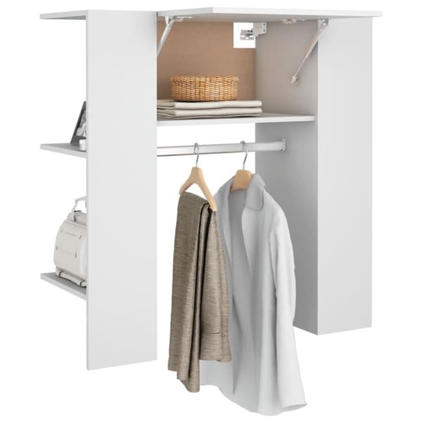 vidaXL Gangskap hvit 97,5x37x99 cm konstruert tre