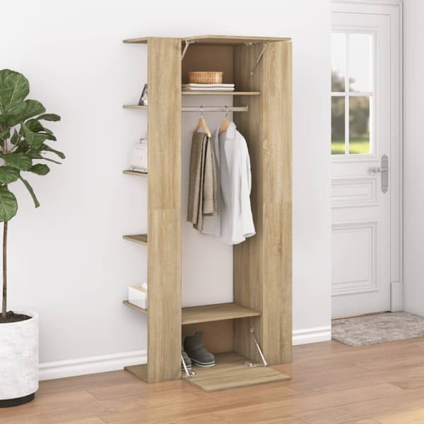 vidaXL Hallskåp sonoma-ek 97,5x37x99 cm konstruerat trä