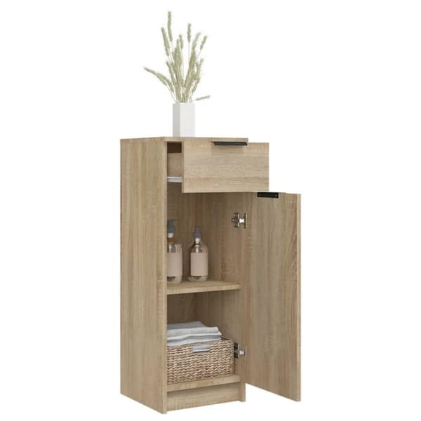 vidaXL Baderomsskap sonoma eik 32x34x90 cm konstruert tre