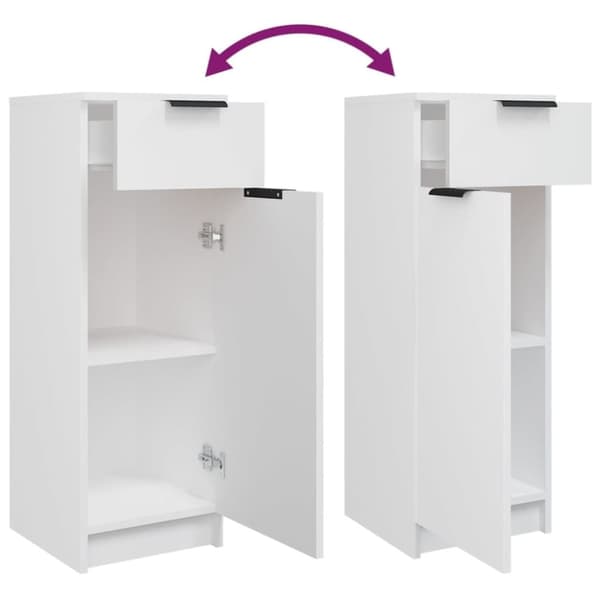 vidaXL Baderomsskap hvit 32x34x90 cm konstruert tre