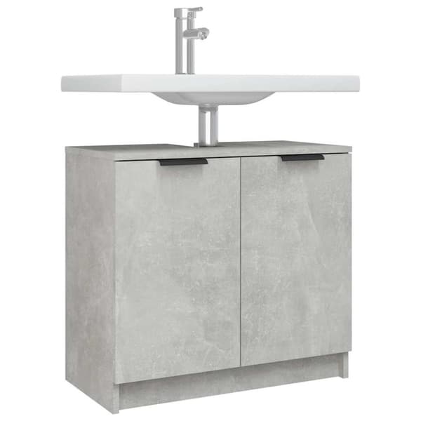 vidaXL Baderomsskap betonggrå 64,5x33,5x59 cm konstruert tre