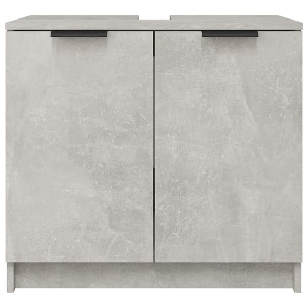 vidaXL Baderomsskap betonggrå 64,5x33,5x59 cm konstruert tre