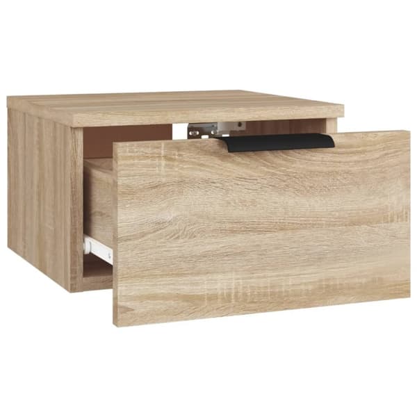 vidaXL Veggmontert nattbord sonoma eik 34x30x20 cm