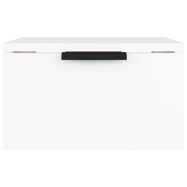 vidaXL Väggmonterat sängbord vit 34x30x20 cm