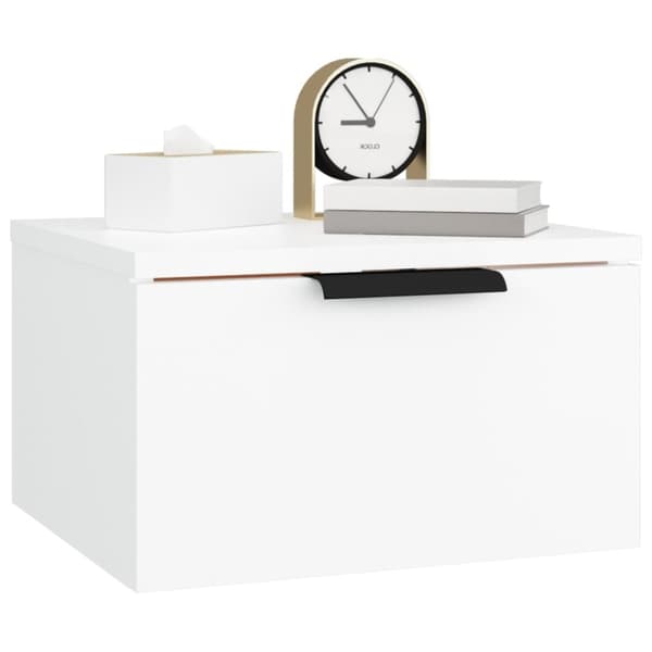 vidaXL Veggmontert nattbord 2 stk hvit 34x30x20 cm