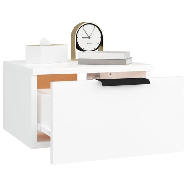 vidaXL Veggmontert nattbord 2 stk hvit 34x30x20 cm