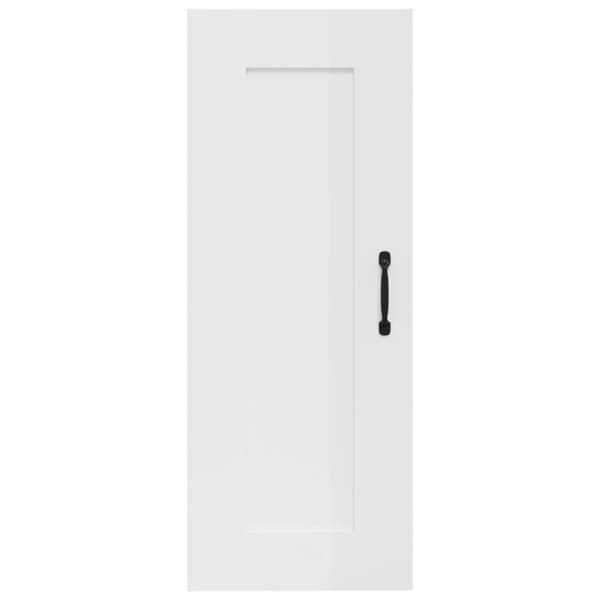 vidaXL Veggskap høyglans hvit 35x34x90 cm konstruert tre