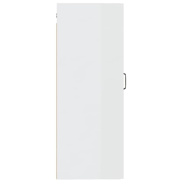 vidaXL Veggskap høyglans hvit 35x34x90 cm konstruert tre