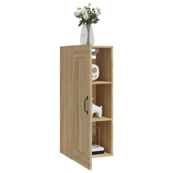 vidaXL Veggskap sonoma eik 35x34x90 cm konstruert tre