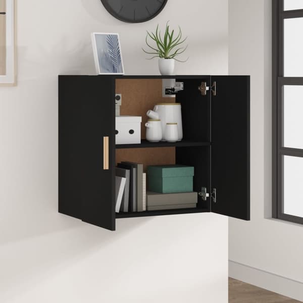 vidaXL Veggskap svart 60x30x60 cm konstruert tre