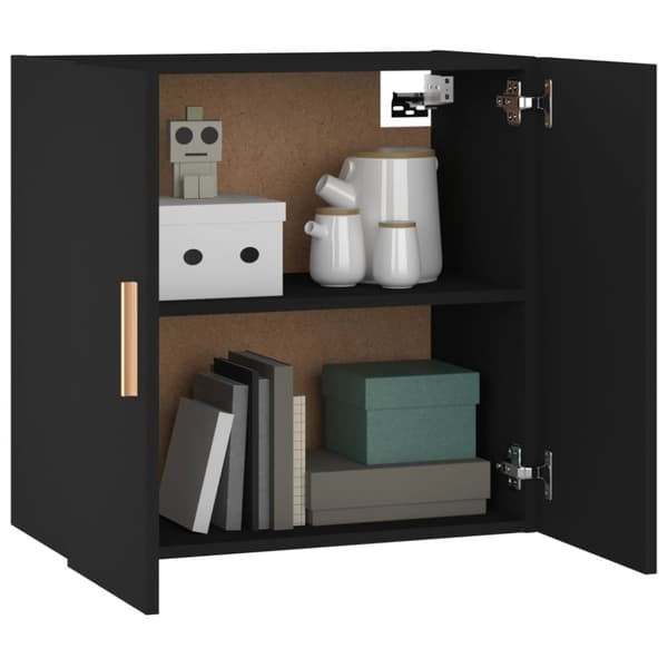 vidaXL Veggskap svart 60x30x60 cm konstruert tre