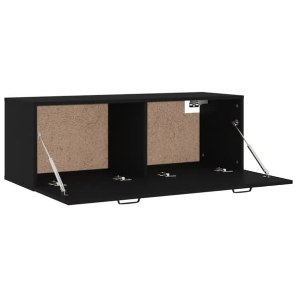 vidaXL Veggskap svart 100x36,5x35 cm konstruert tre