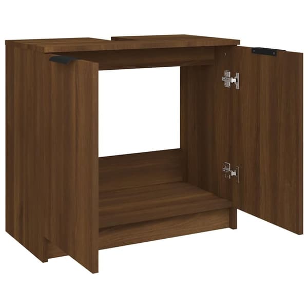 vidaXL Badrumsskåp brun ek 64,5x33,5x59 cm konstruerat trä