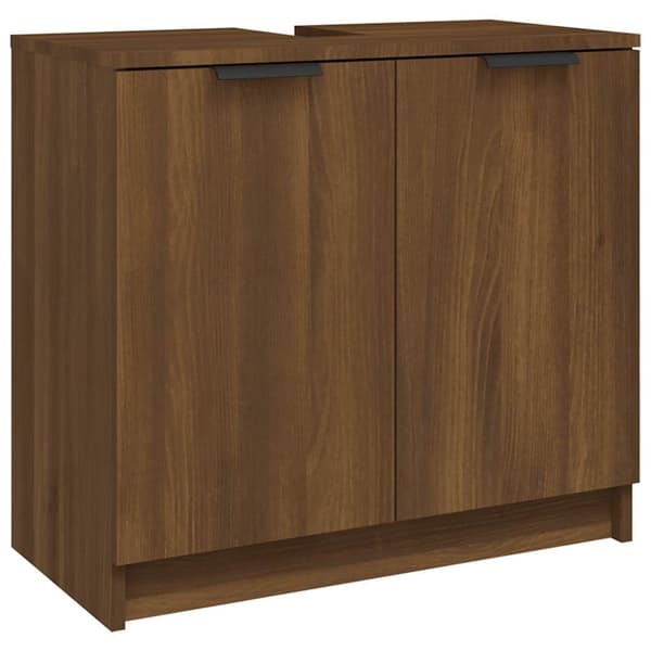 vidaXL Badrumsskåp brun ek 64,5x33,5x59 cm konstruerat trä