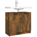 Miniatyrbilde 6 av 11: vidaXL Baderomsskap røkt eik 64,5x33,5x59 cm konstruert tre