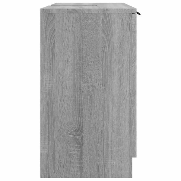 vidaXL Baderomsskap grå sonoma eik 64,5x33,5x59 cm konstruert tre