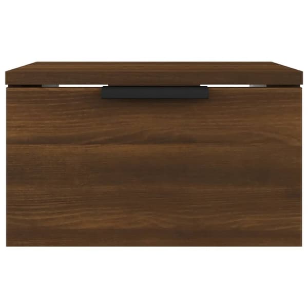 vidaXL Veggmonterte nattbord 2 stk brun eik 34x30x20 cm