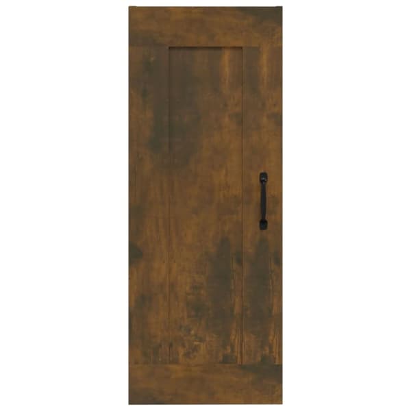 vidaXL Vegghengt skap røkt eik 35x34x90 cm konstruert tre