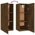 Miniatyrbilde 8 av 10: vidaXL Vegghengt skap røkt eik 35x34x90 cm konstruert tre