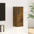Miniatyrbilde 2 av 10: vidaXL Vegghengt skap røkt eik 35x34x90 cm konstruert tre