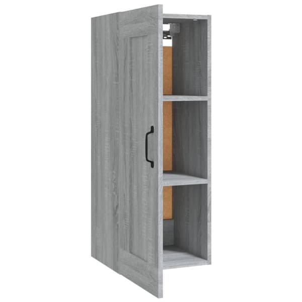 vidaXL Vegghengt skap grå sonoma 35x34x90 cm konstruert tre