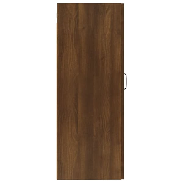 vidaXL Vegghengt skap brun eik 35x34x90 cm konstruert tre