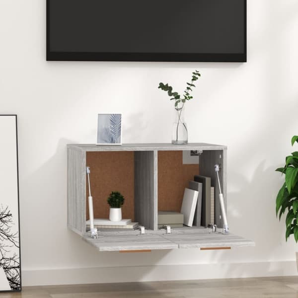 vidaXL Veggskap grå sonoma 60x36,5x35 cm konstruert tre