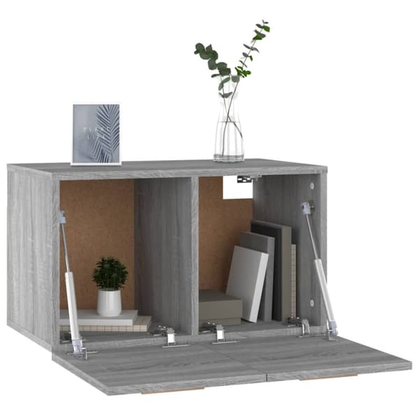 vidaXL Veggskap grå sonoma 60x36,5x35 cm konstruert tre